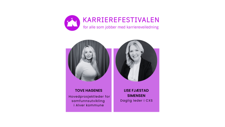 Profilbilder av to kvinner som skal være foredragsholdere på Karrierefestivalen 2023