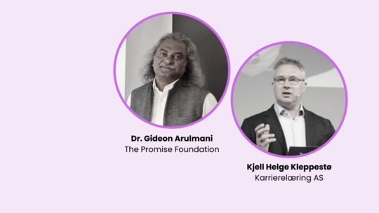 Profilbilde av to foredragsholdere på tirsdag